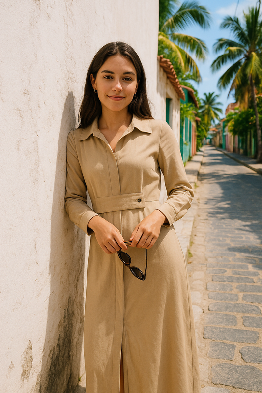 HendrixMode™ Jeanette | Maxi Jurk met V-hals