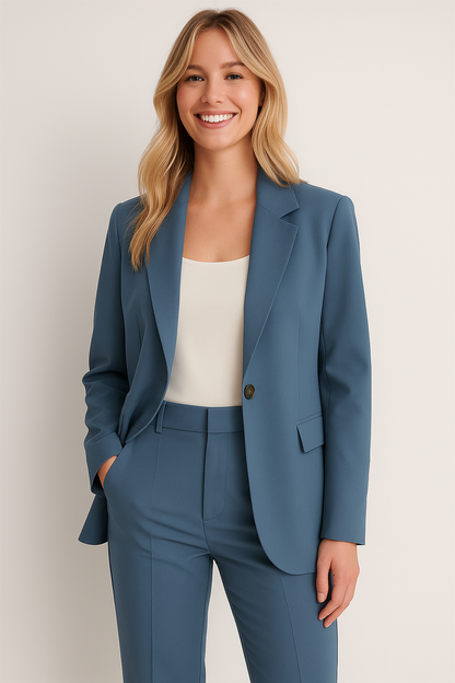 Claire™ Dames Blazer | Elegant, Losvallend & Stijlvol met Slim Fit Knopen