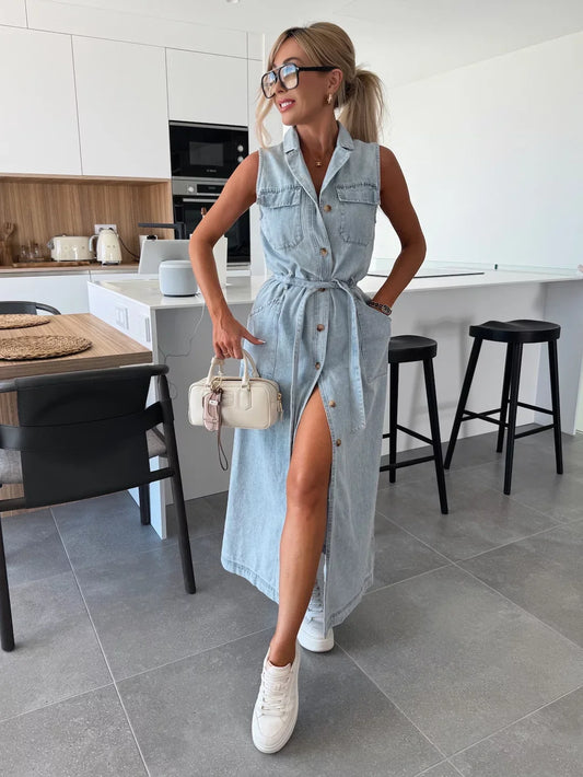 Louisa | Maxi Denim Jurk